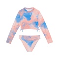 Roxy Kids Malibu Story Long Sleeve Lycra Crop Top Set (Big Kids)