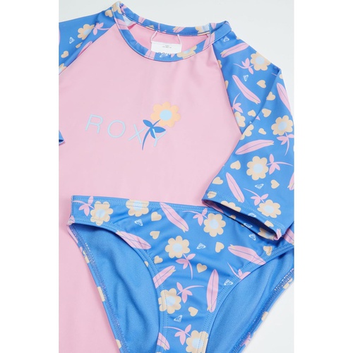 록시 Roxy Kids Lorem Short Sleeve Rashguard (Toddler/Little Kids/Big Kids)