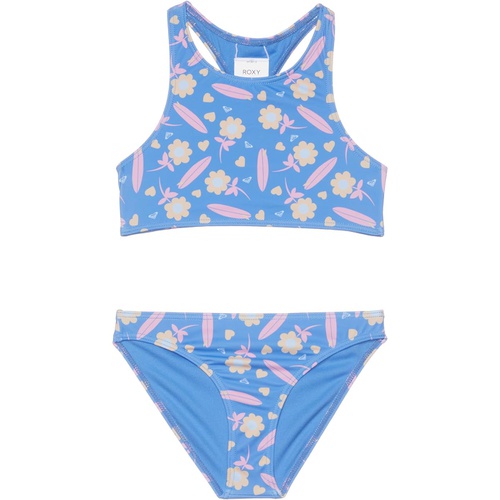 록시 Roxy Kids Lorem Crop Top Swimsuit Set (Toddler/Little Kids/Big Kids)