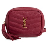 Saint Laurent Baby Lou Quilted Leather Micro Crossbody Bag_ROUGE OPIUM