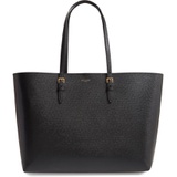 Saint Laurent Medium Eastu002FWest Leather Shopping Tote_NOIR