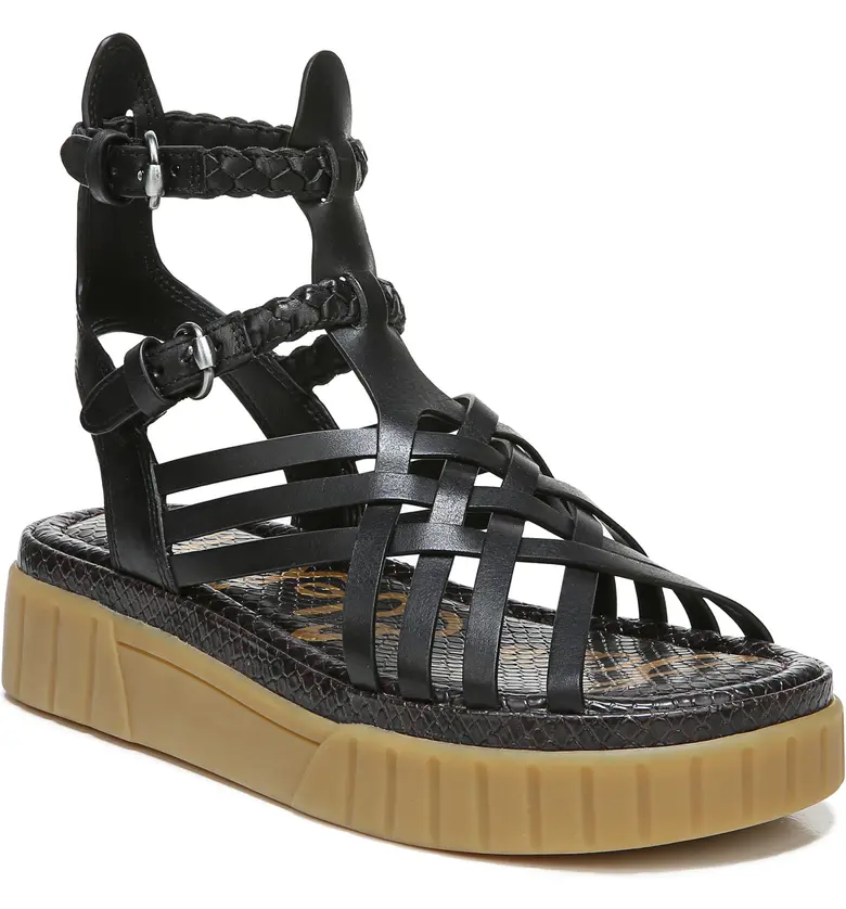 Sam Edelman Geana Wedge Sandal_BLACK LEATHER