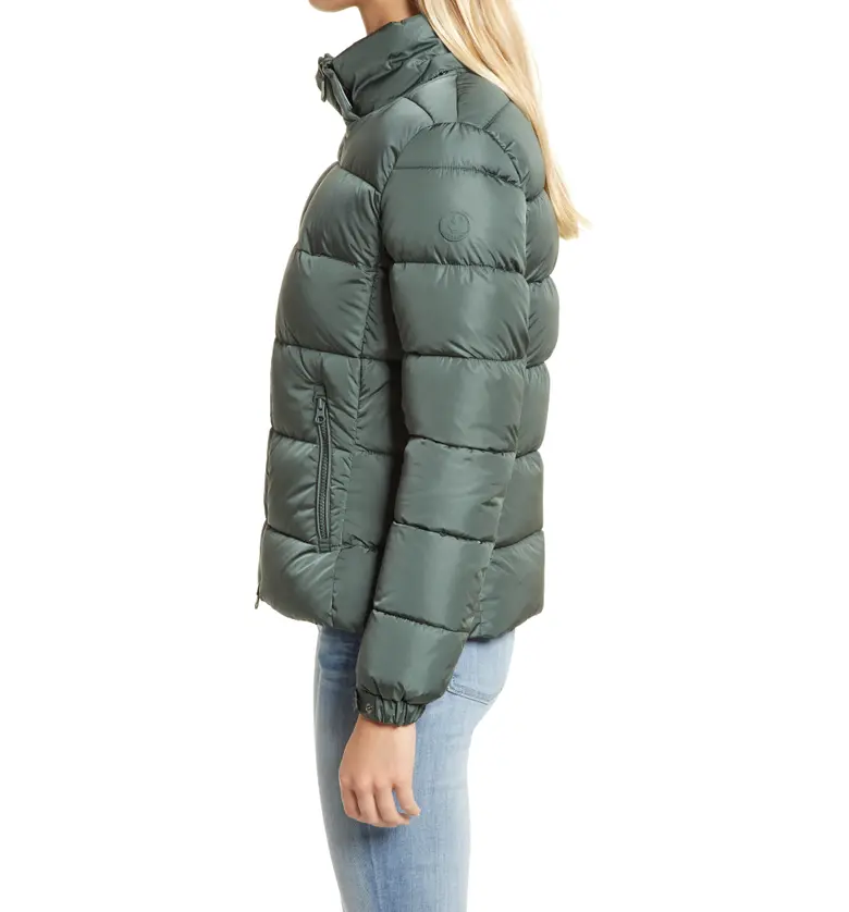  Save The Duck Tess Hooded Water Repellent Puffer Jacket_LEAD GREEN