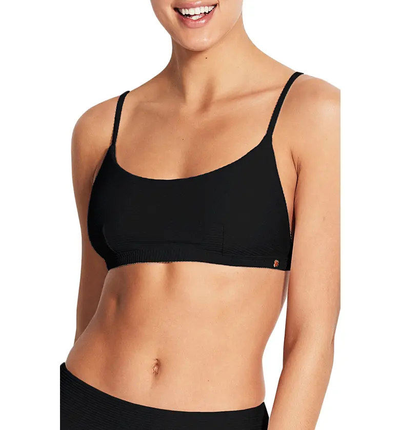 Seafolly Essentials Bralette Bikini Top_BLACK