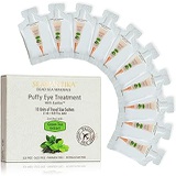 PUFFY EYE CREAM - Instant results  10 Units Of Travel Size Sachets, Reduction Eye Cream, Eliminate Puffiness and Bags  Hydrating Eye Cream w/Green Tea Extract By SEAMANTIKA