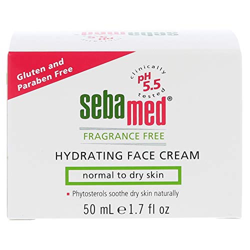  Sebamed Fragrance-Free Hydrating Face Cream Moisturizer Dermatologist Recommended for Normal to Dry Skin 1.7 Fluid Ounces (50 Milliliters) Set of 2, white