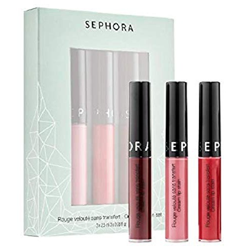  Sephora Cream Lip Stain 3-Piece Set (Includes: Always Red, Marvelous Mauve, Black Cherry)