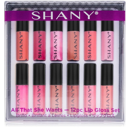  SHANY Cosmetics SHANY All That She Wants - Set of 12 Matte, Pearl, and Shimmer Mini Lipgloss Set