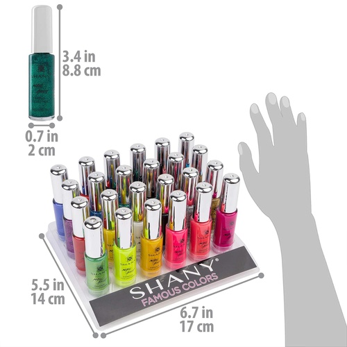  SHANY Cosmetics SHANY Nail Art Set (24 Famous Colors Nail Art Polish, Nail Art Decoration)