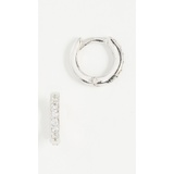 SHASHI Katerina Pave Hoop Earrings