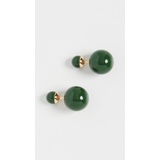 SHASHI Verde Double Ball Earrings