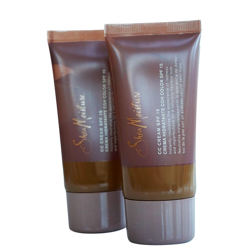  SheaMoisture ALL IN ONE CC Cream SPF 15 (2 PACK) - Primes, Corrects, Moisturizes, Brightens, Conditions and Protects WITHOUT CLOGGING PORES! (Medium) (3.4oz)