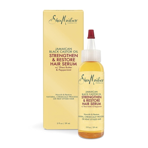  Shea Moisture Jamaican Black Castor Oil Strengthen & Restore Hair Serum, 2 Oz, Pack of 2