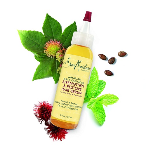  Shea Moisture Jamaican Black Castor Oil Strengthen & Restore Hair Serum, 2 Oz, Pack of 2