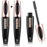 SIAMHOO 4D Silk Fiber Lash Mascara Smudge-Proof Waterproof Mascara Long Lasting Hypoallergenic Voluminous Mascara Black Volume and Length 2PCS