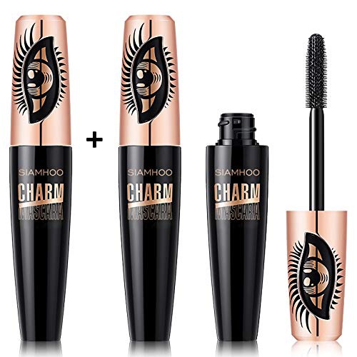  SIAMHOO 4D Silk Fiber Lash Mascara Waterproof Mascara for Thickening and Lengthening Black Mascara No Smudge for Women