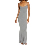 SKIMS Ribbed Long Slipdress_HEATHER GREY