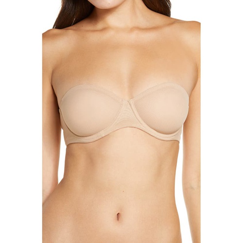  SKIMS Mesh Strapless Underwire Bra_CLAY