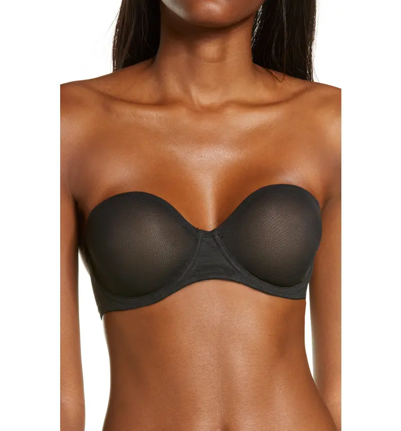 SKIMS Mesh Strapless Underwire Bra_ONYX