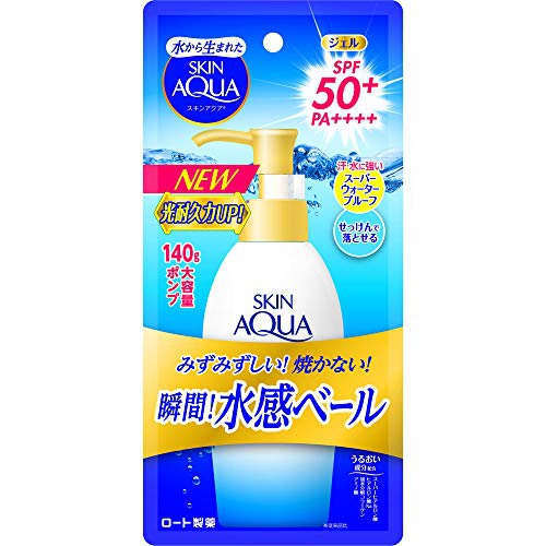  Rohto SKIN AQUA UV Super Moisture Gel Pump 140g SPF50 / PA