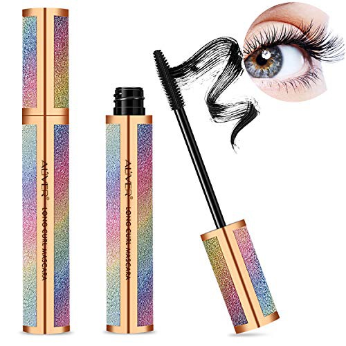  SKINOSM 4D Silk Fiber Lash Mascara, Mascara Black Volume and Length Lasting All Day, Waterproof Mascara Lengthening No Clumping, No Smudging & Easy to Remove