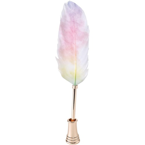  SPICE OF LIFE Feather Quill Pen & Stand Holder - Pink - Ballpen Set, Office/School Accessories