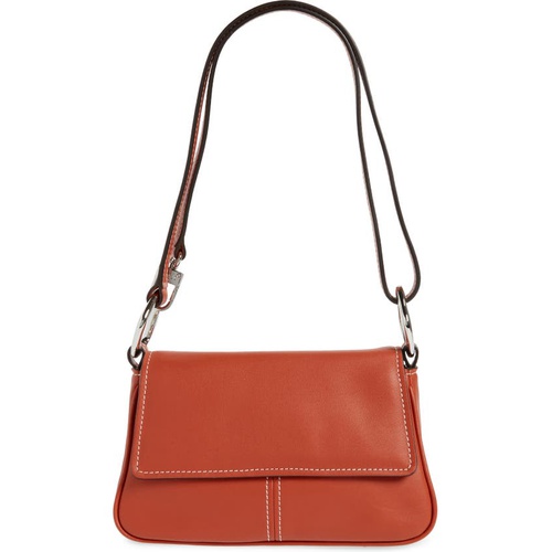  STAUD Tia Convertible Leather Shoulder Bag_RUST