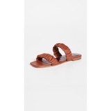 STAUD Maya Ruched Sandals