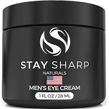 STAY SHARP NATURALS Mens Eye Cream for Dark Circles - Anti Aging Wrinkle Cream for Men - Reduces Bags Wrinkles Fine Lines and Skin Puffiness - Moisturizing Mens Under Eye Cream with Aloe Vera and She