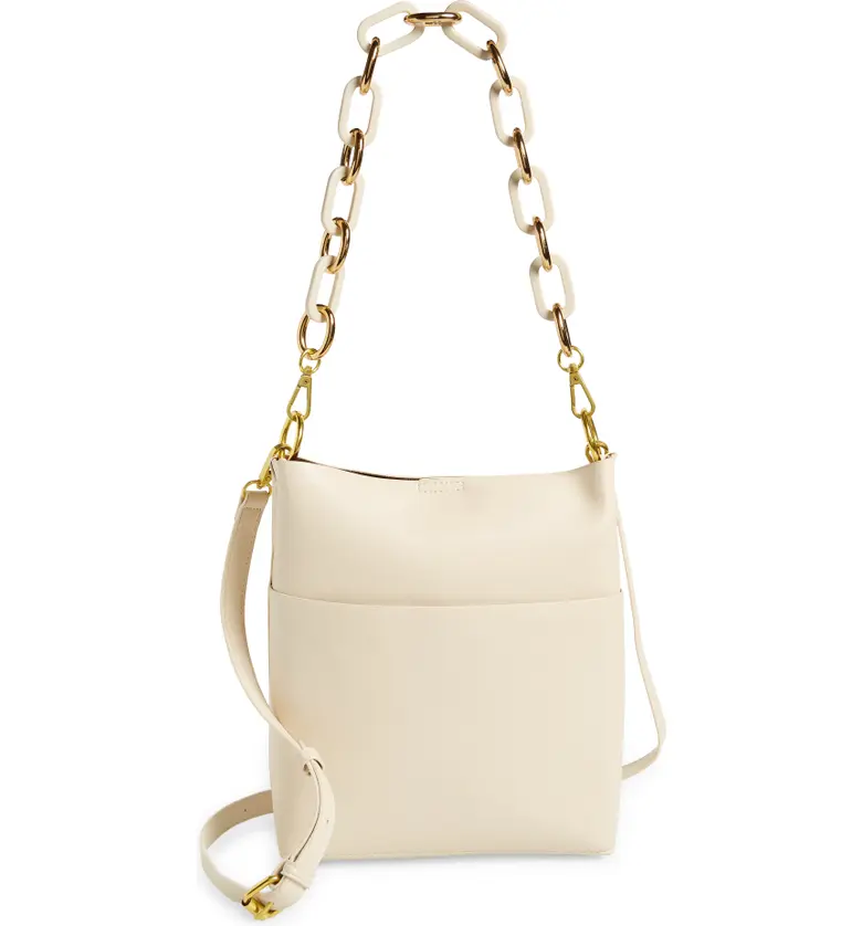 Street Level Mini Convertible Faux Leather Tote_IVORY