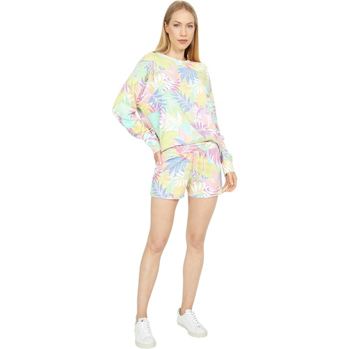  SUNDRY Tropical Oversize Pull Over French Terry Sweatshirt