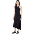 SUNDRY Open Back Asymmetrical Dress in Cotton Modal