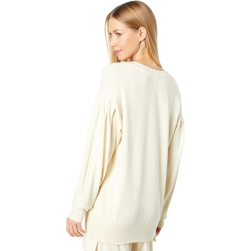  SUNDRY Pleated Sleeve Sweatshirt