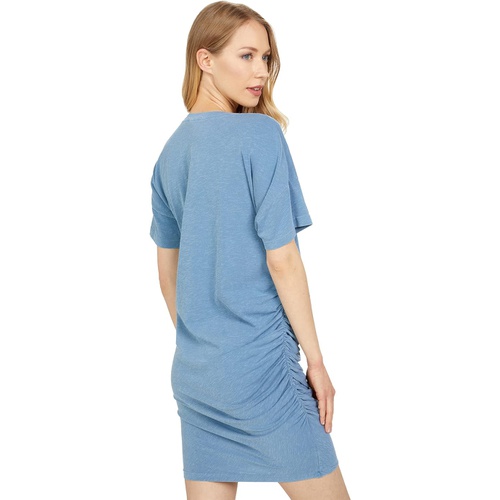  SUNDRY Side Shirred T-Shirt Dress
