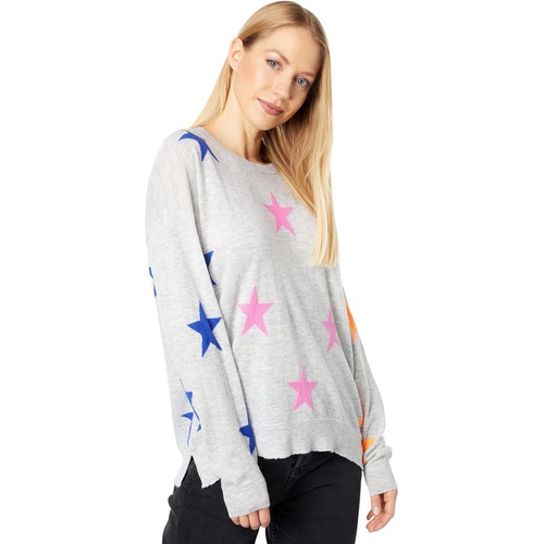  SUNDRY Multicolor Stars Crew Neck Wool & Cashmere Blend Sweater