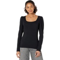 SUNDRY Square Neck Long Sleeve Pima Cotton Tee