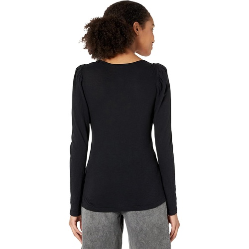  SUNDRY Square Neck Long Sleeve Pima Cotton Tee