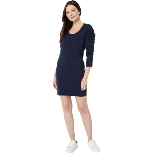  SUNDRY Ruched Sleeve Mini Dress in Cotton Modal