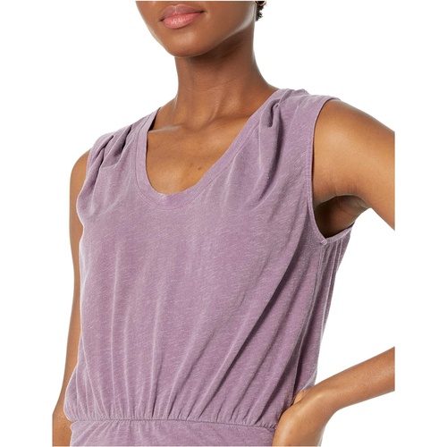  SUNDRY Pleated Shoulder Dress in Cotton Spandex