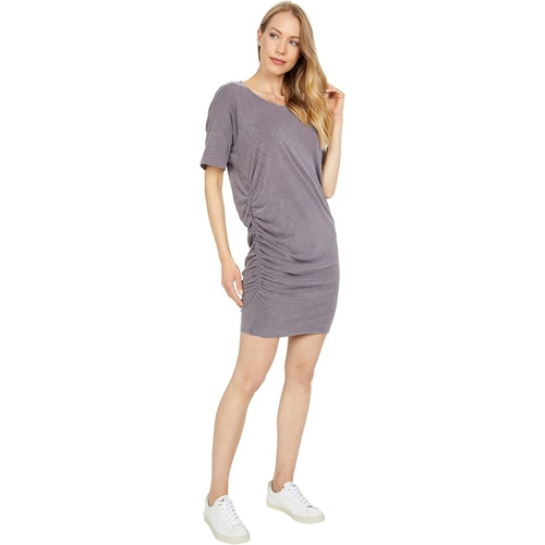  SUNDRY Side Shirred T-Shirt Dress