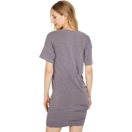  SUNDRY Side Shirred T-Shirt Dress