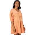 SUNDRY V-Neck Tiered Knit Dress