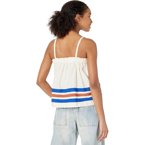  SUNDRY Cami with Varsity Stripe in Woven Cotton