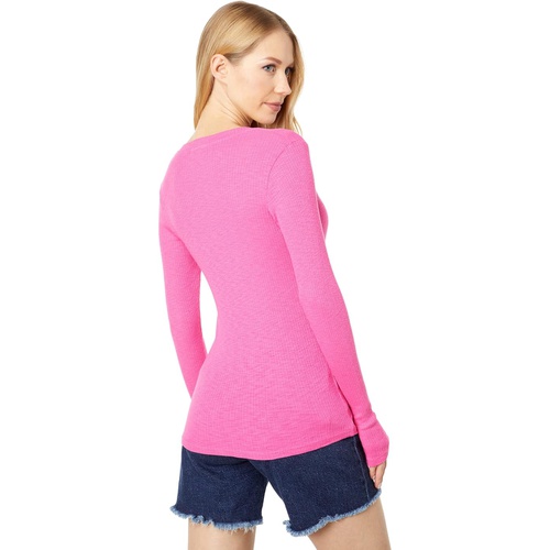  SUNDRY V-Neck Long Sleeve Tee in Cotton Modal