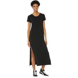 SUNDRY Short Sleeve Maxi Dress with Slit