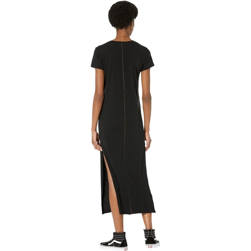  SUNDRY Short Sleeve Maxi Dress with Slit