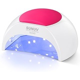 Gel UV Nail Lamp, SUNUV 48W UV LED Nail Dryer Light for Gel Nails Polish Manicure Professional Salon Curing Lamp with 4 Timer Setting Sensor SUN2C(one pink pad)