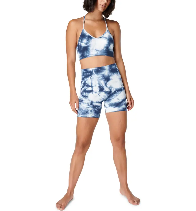 Sweaty Betty Mindful Seamless Yoga Shorts_BLUE TIE DYE