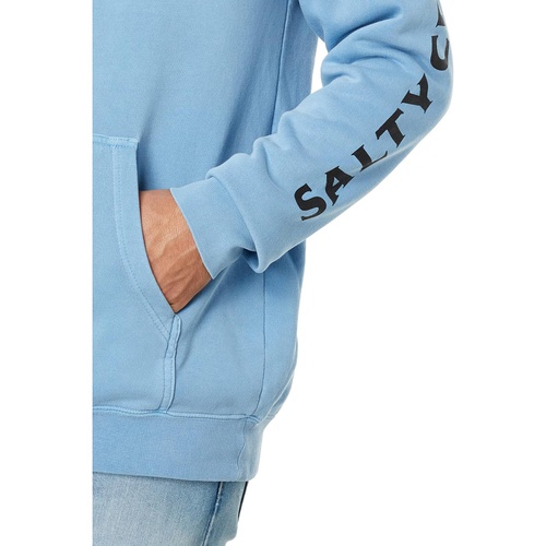  Salty Crew Blue Crabber Overdyed Fleece Hoodie