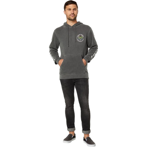  Salty Crew Blue Crabber Overdyed Fleece Hoodie